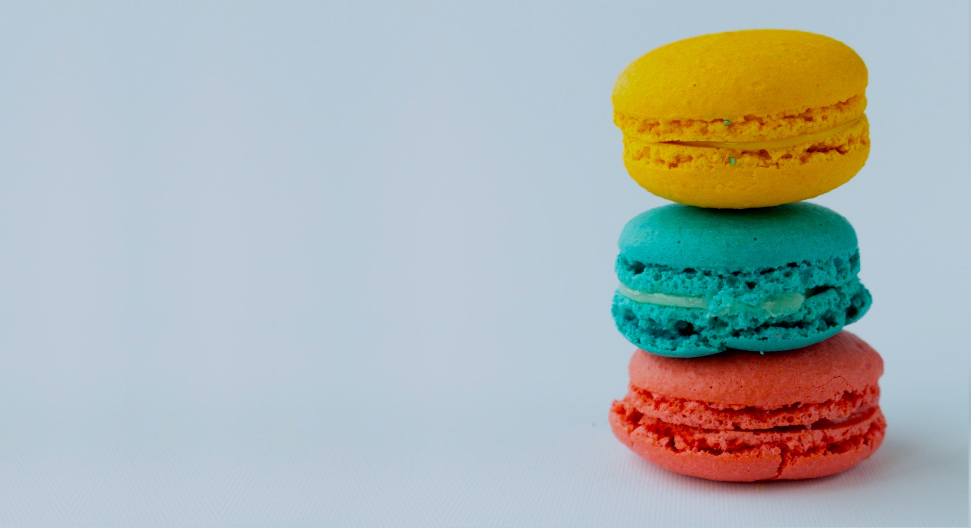 Image shows a number of macaroons stacked on top of each other