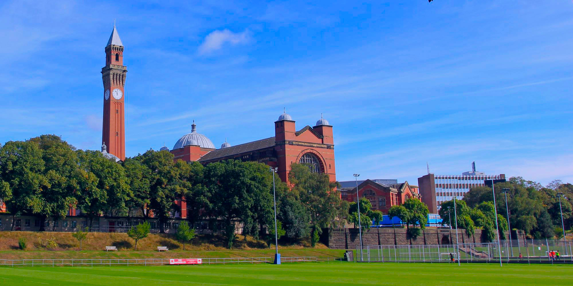 Image shows the University of Birmingham Campus